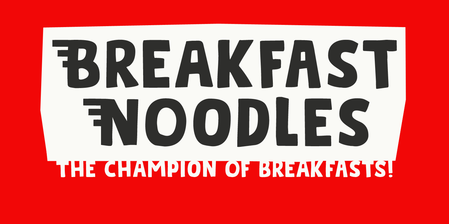 Пример шрифта Breakfast Noodles #1